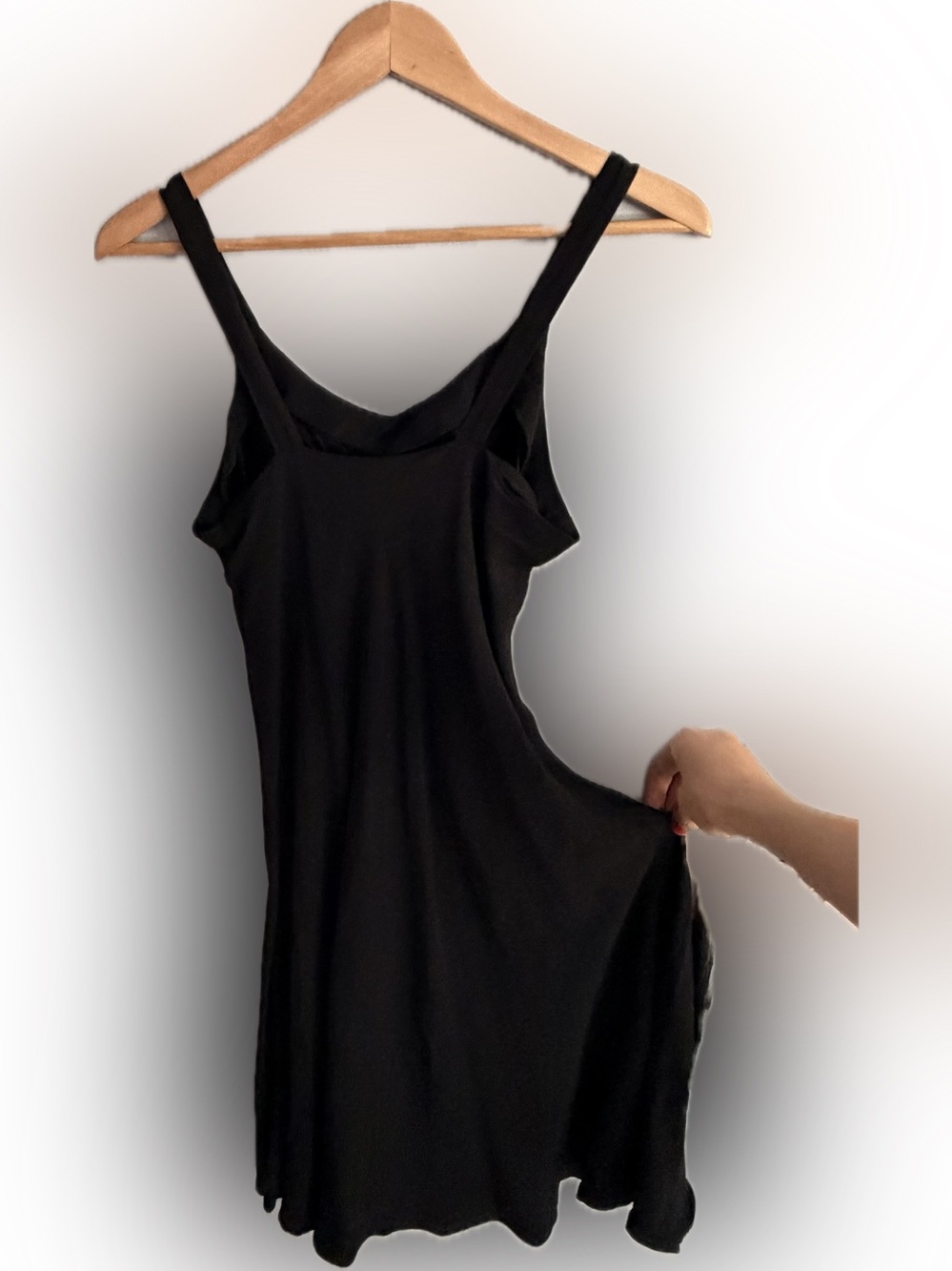 🍓3/$40 Women's Black Slip Dress - Sleek Minimalist Style - Picture 4 of 7